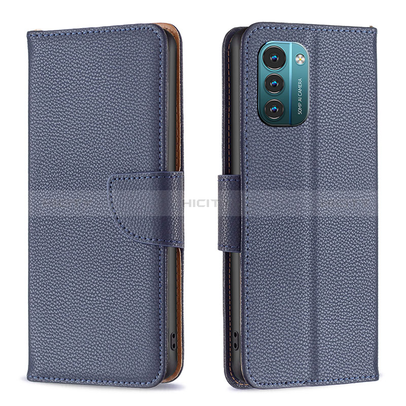 Coque Portefeuille Livre Cuir Etui Clapet B06F pour Nokia G11 Bleu Plus