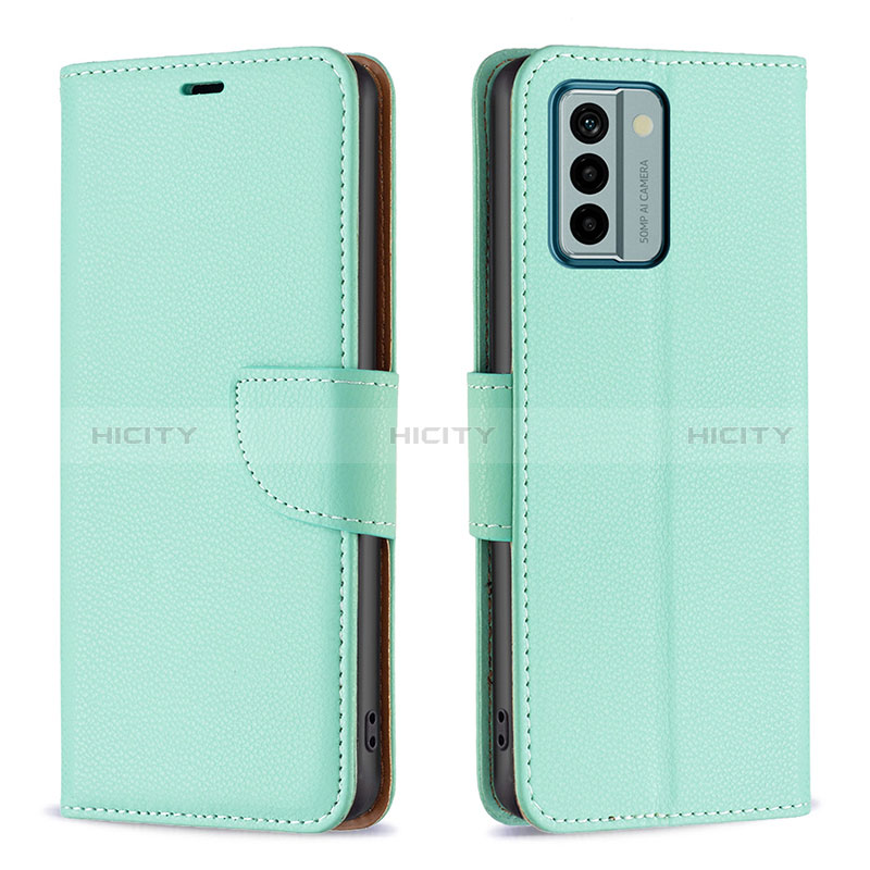 Coque Portefeuille Livre Cuir Etui Clapet B06F pour Nokia G22 Vert Plus