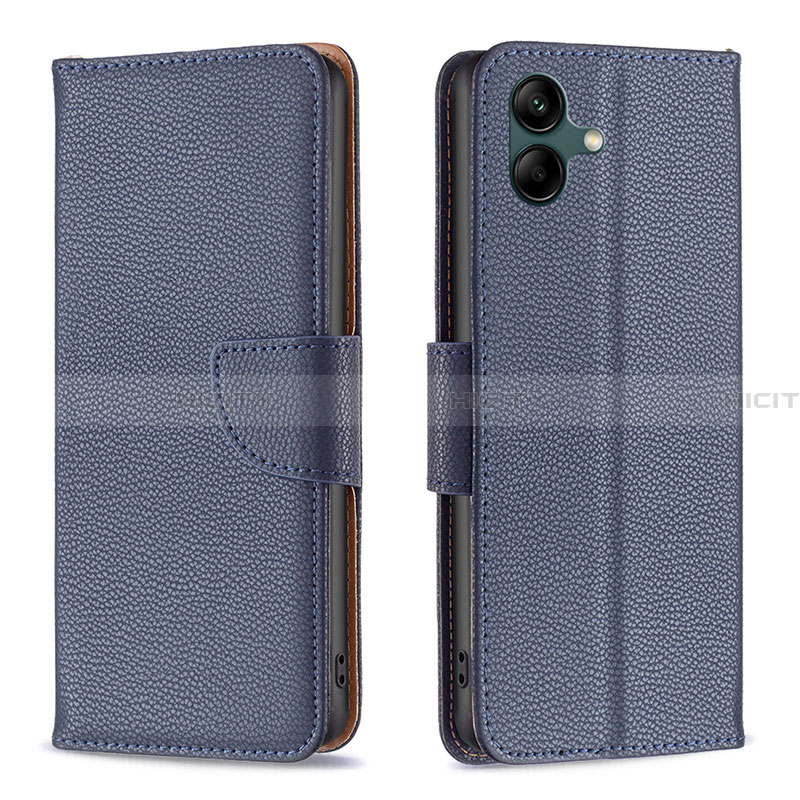 Coque Portefeuille Livre Cuir Etui Clapet B06F pour Samsung Galaxy A04 4G Bleu Plus