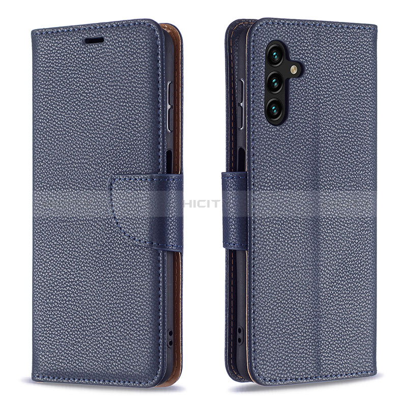 Coque Portefeuille Livre Cuir Etui Clapet B06F pour Samsung Galaxy A04s Bleu Plus