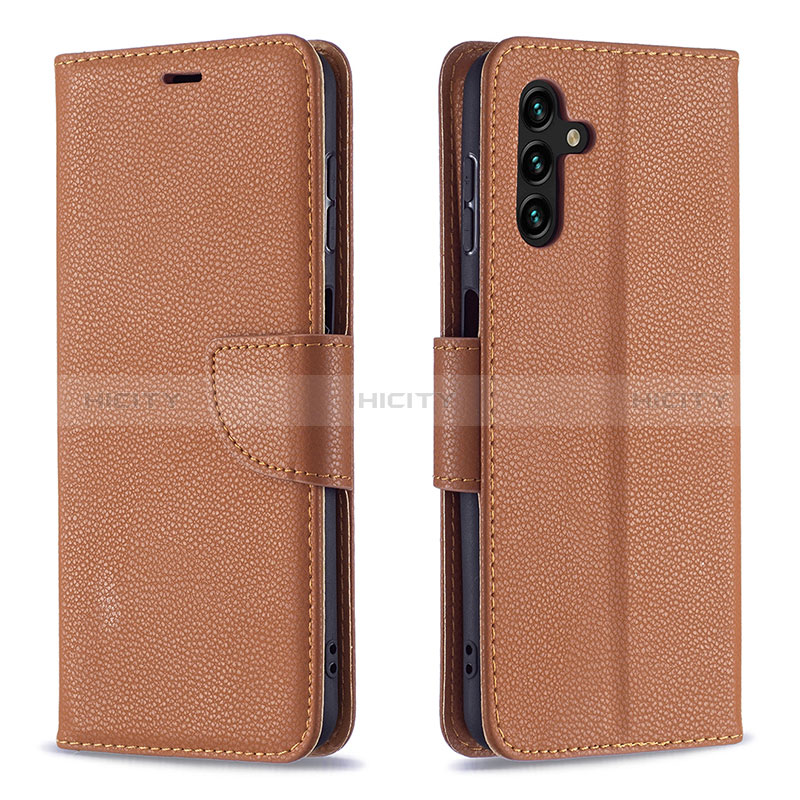 Coque Portefeuille Livre Cuir Etui Clapet B06F pour Samsung Galaxy A04s Marron Plus