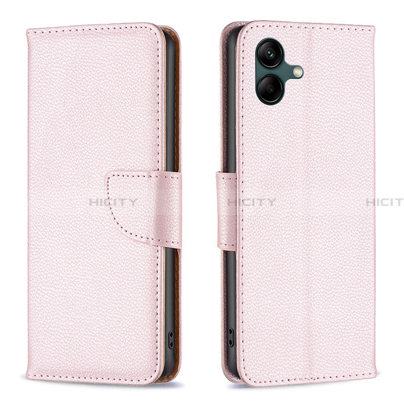 Coque Portefeuille Livre Cuir Etui Clapet B06F pour Samsung Galaxy A05 Or Rose Plus