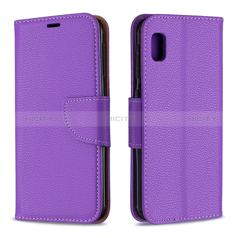 Coque Portefeuille Livre Cuir Etui Clapet B06F pour Samsung Galaxy A10e Violet Plus