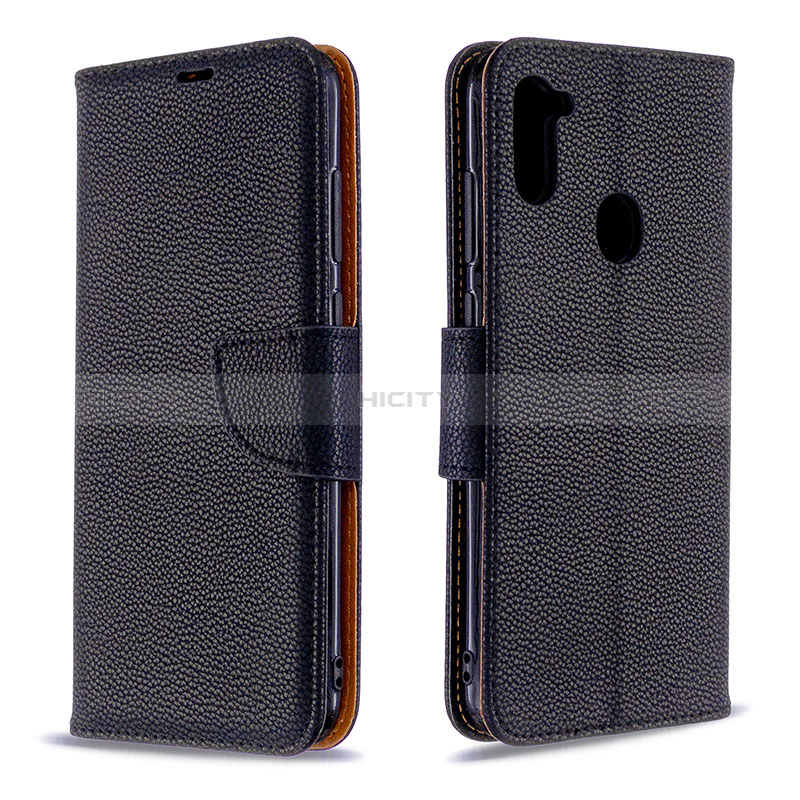 Coque Portefeuille Livre Cuir Etui Clapet B06F pour Samsung Galaxy A11 Noir Plus