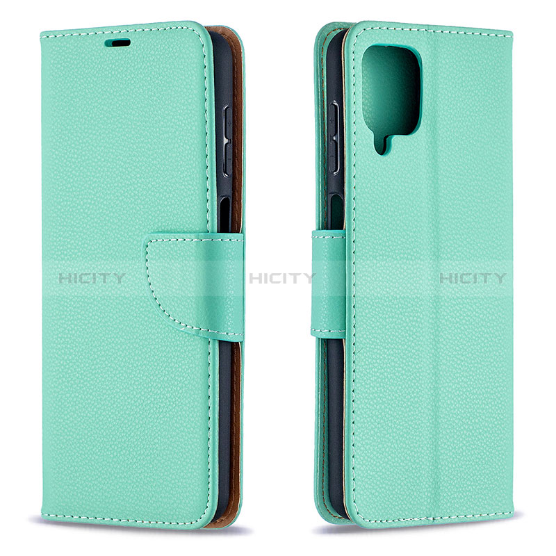 Coque Portefeuille Livre Cuir Etui Clapet B06F pour Samsung Galaxy A12 5G Vert Plus