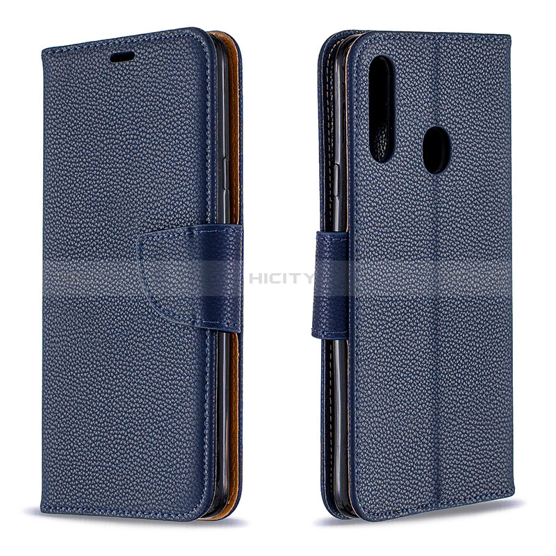 Coque Portefeuille Livre Cuir Etui Clapet B06F pour Samsung Galaxy A20s Bleu Plus