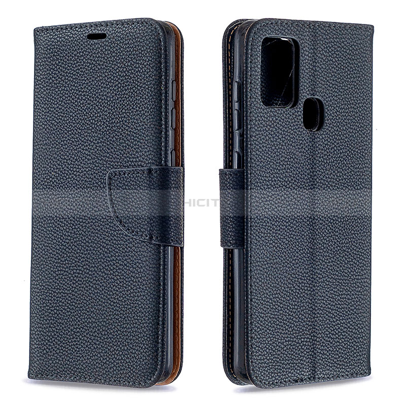 Coque Portefeuille Livre Cuir Etui Clapet B06F pour Samsung Galaxy A21s Noir Plus