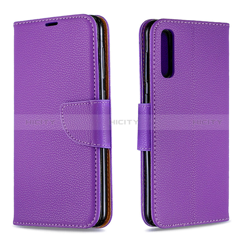 Coque Portefeuille Livre Cuir Etui Clapet B06F pour Samsung Galaxy A30S Violet Plus