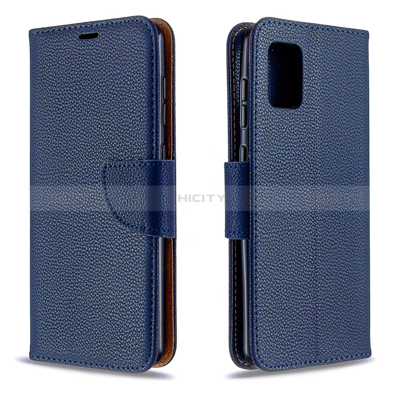 Coque Portefeuille Livre Cuir Etui Clapet B06F pour Samsung Galaxy A31 Bleu Plus