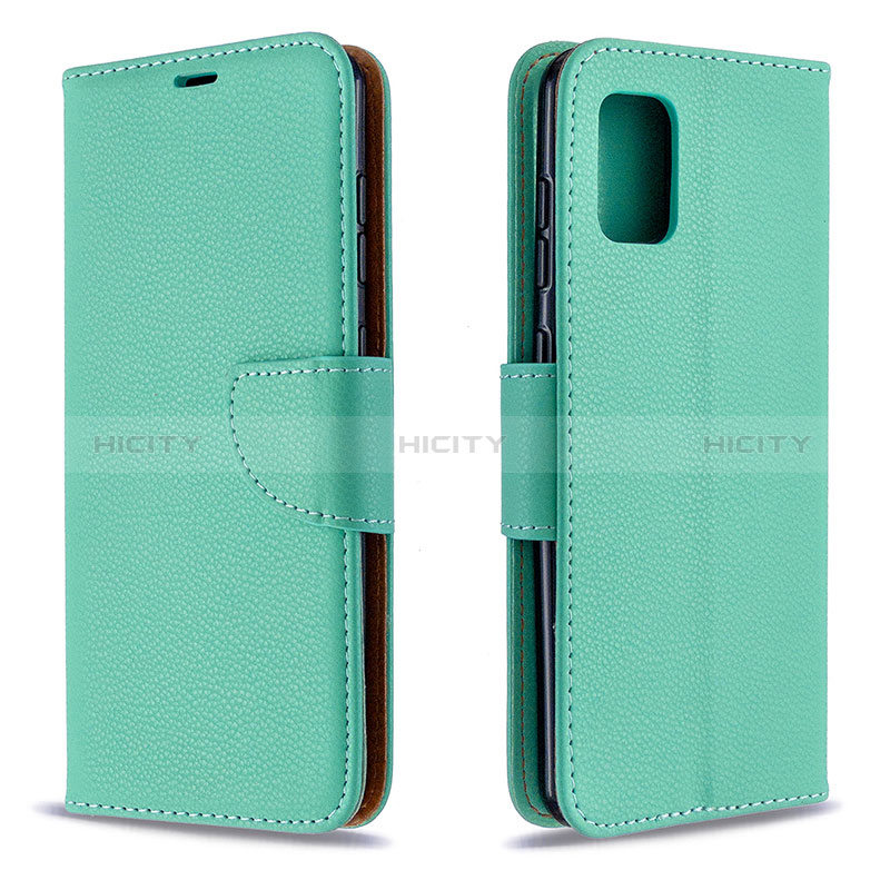 Coque Portefeuille Livre Cuir Etui Clapet B06F pour Samsung Galaxy A31 Vert Plus