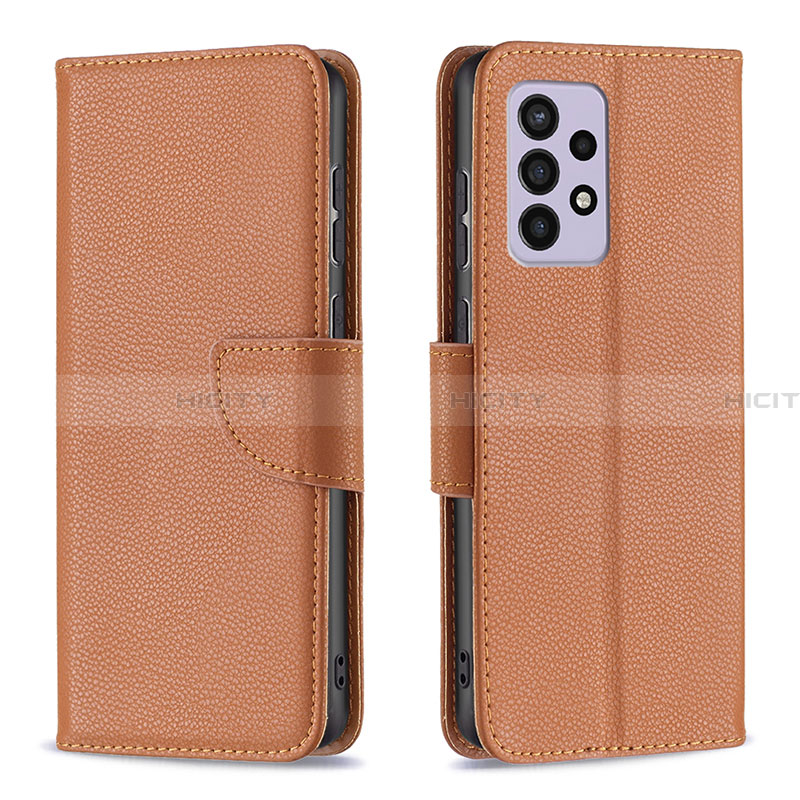 Coque Portefeuille Livre Cuir Etui Clapet B06F pour Samsung Galaxy A33 5G Marron Plus