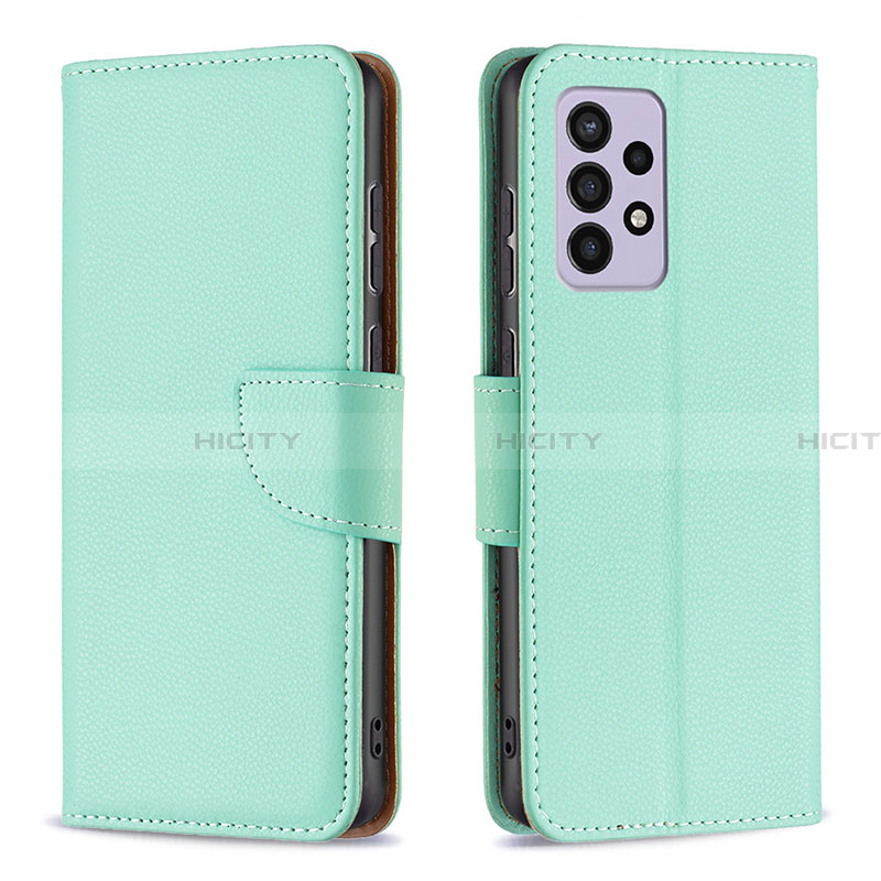 Coque Portefeuille Livre Cuir Etui Clapet B06F pour Samsung Galaxy A33 5G Vert Plus