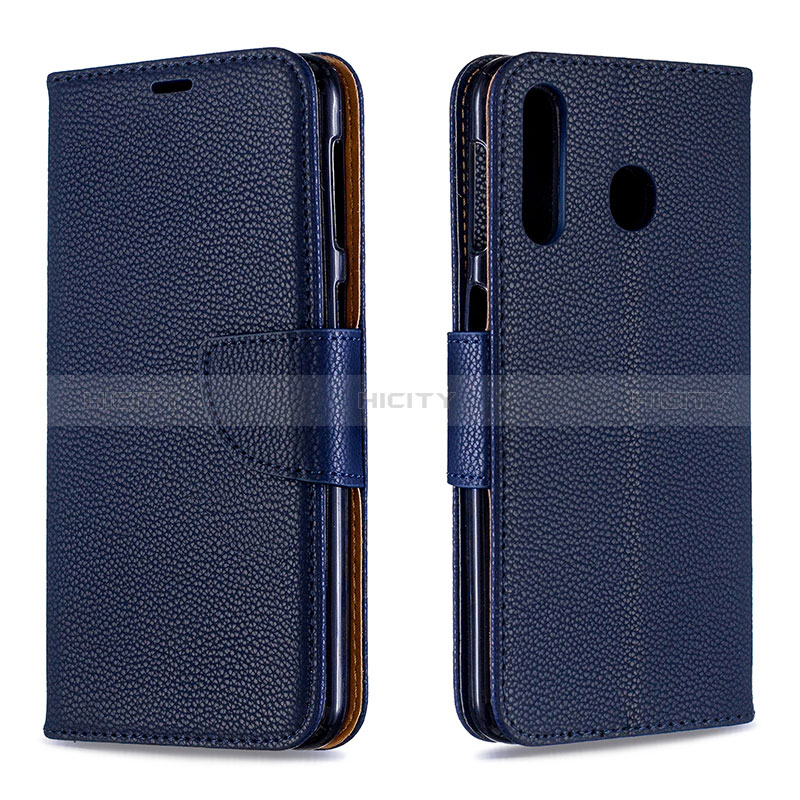 Coque Portefeuille Livre Cuir Etui Clapet B06F pour Samsung Galaxy A40s Bleu Plus