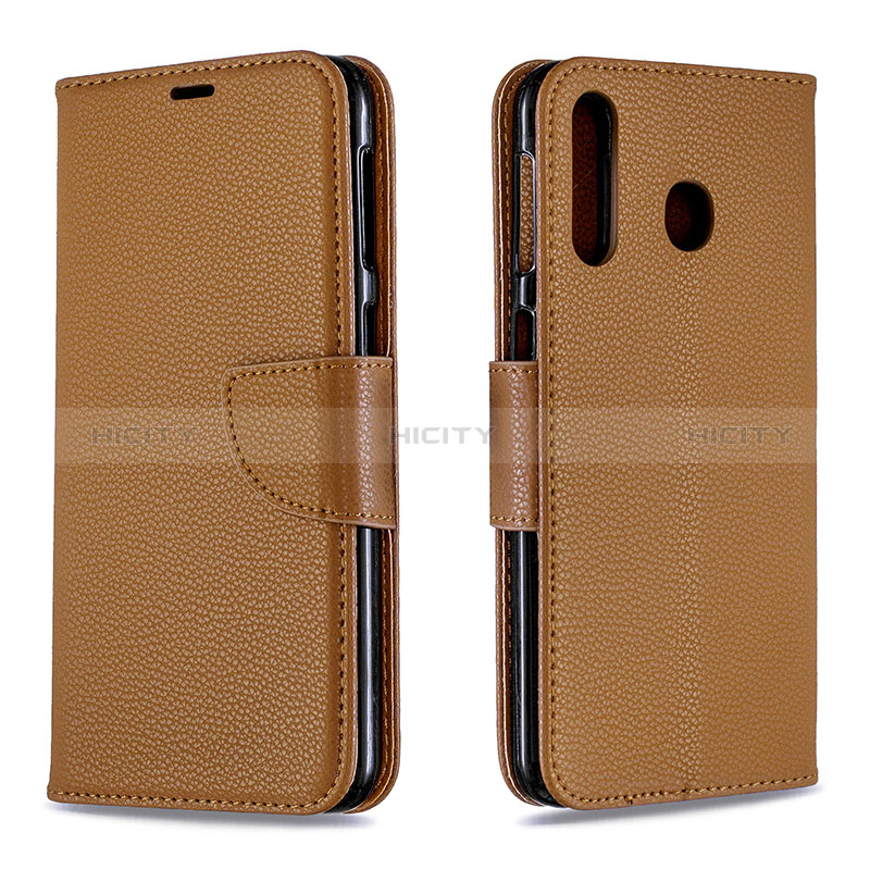 Coque Portefeuille Livre Cuir Etui Clapet B06F pour Samsung Galaxy A40s Marron Plus