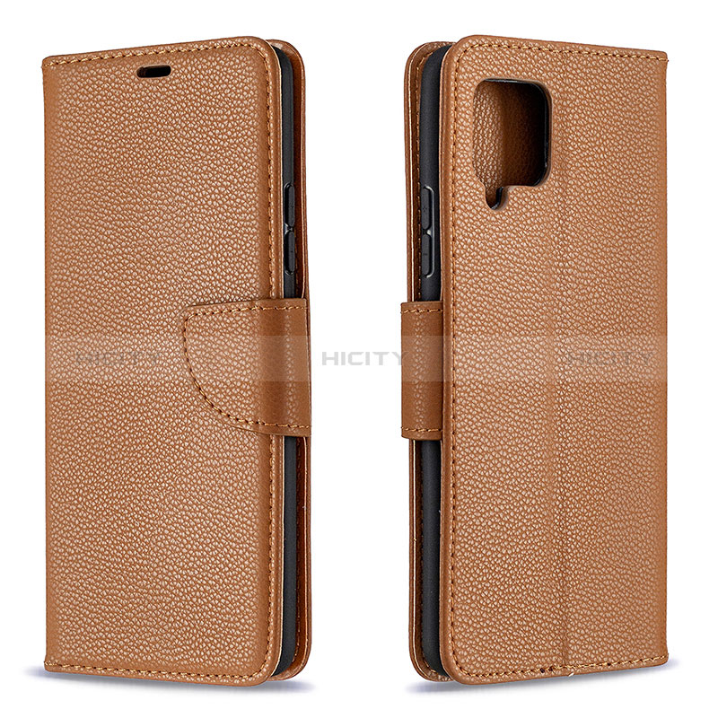 Coque Portefeuille Livre Cuir Etui Clapet B06F pour Samsung Galaxy A42 5G Marron Plus