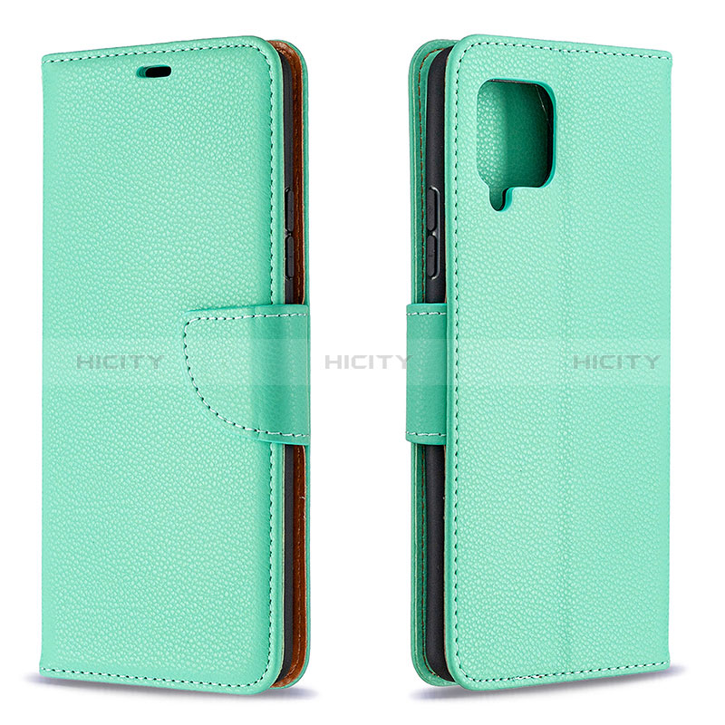 Coque Portefeuille Livre Cuir Etui Clapet B06F pour Samsung Galaxy A42 5G Vert Plus