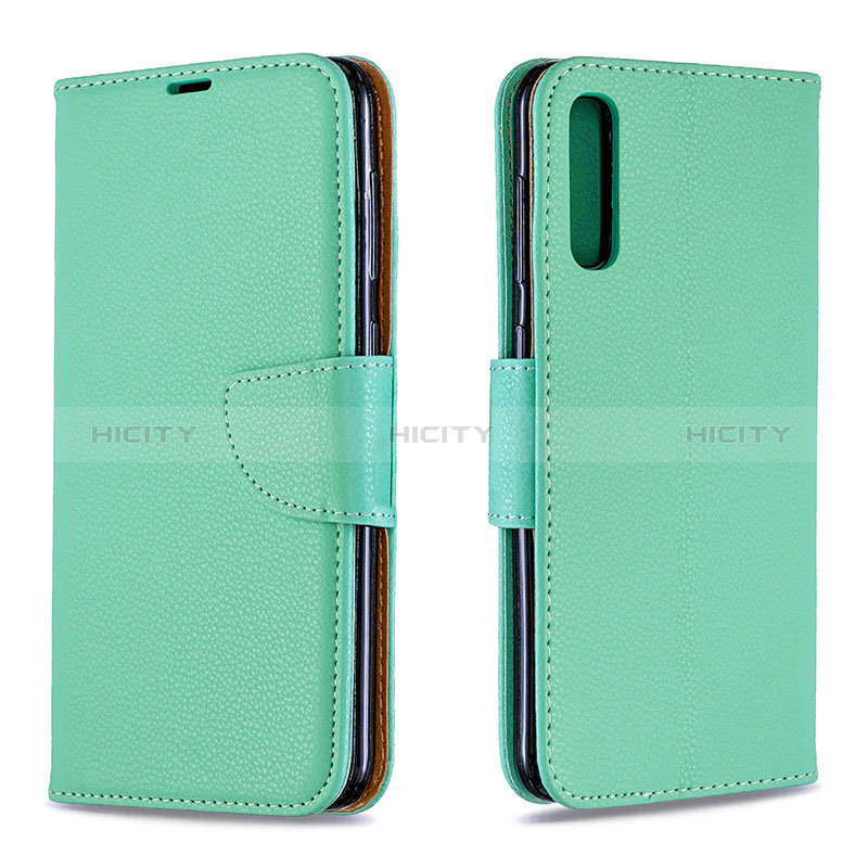 Coque Portefeuille Livre Cuir Etui Clapet B06F pour Samsung Galaxy A50 Vert Plus