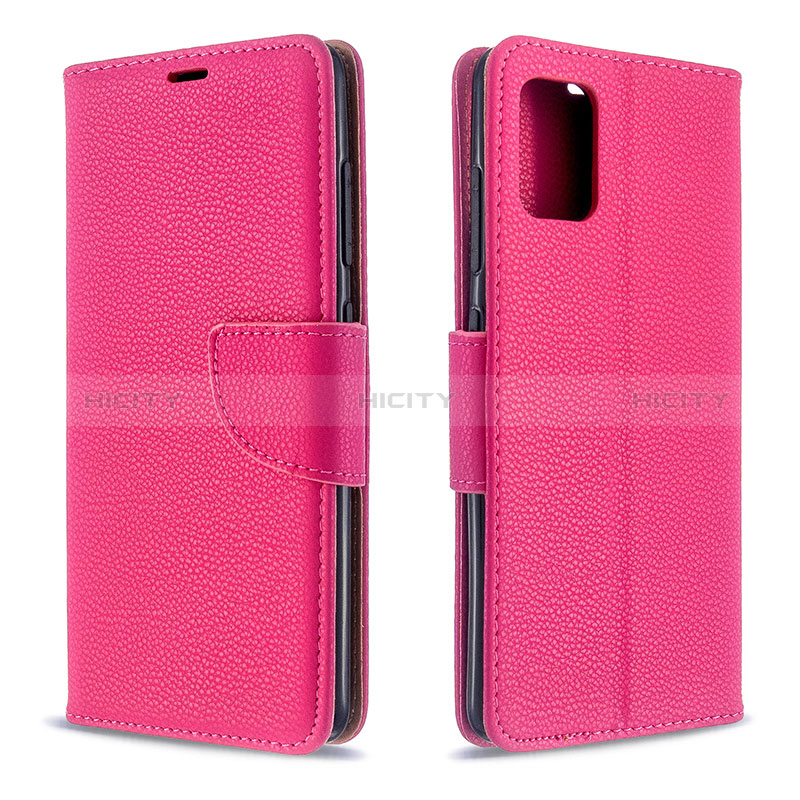 Coque Portefeuille Livre Cuir Etui Clapet B06F pour Samsung Galaxy A51 5G Rose Rouge Plus