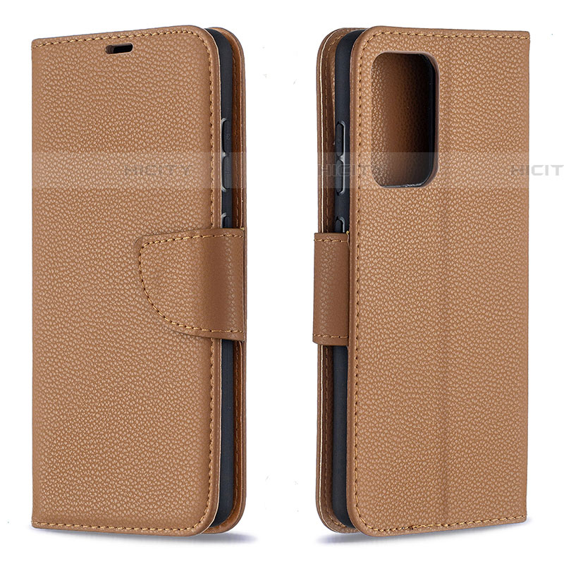 Coque Portefeuille Livre Cuir Etui Clapet B06F pour Samsung Galaxy A52 5G Marron Plus