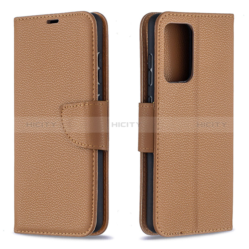 Coque Portefeuille Livre Cuir Etui Clapet B06F pour Samsung Galaxy A52s 5G Marron Plus