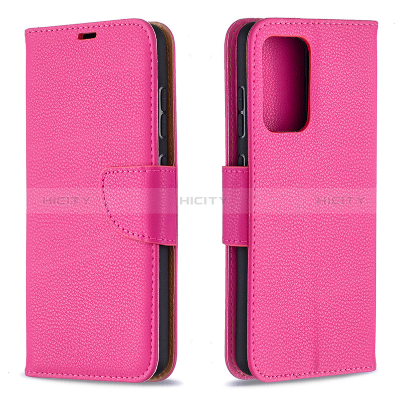 Coque Portefeuille Livre Cuir Etui Clapet B06F pour Samsung Galaxy A52s 5G Rose Rouge Plus