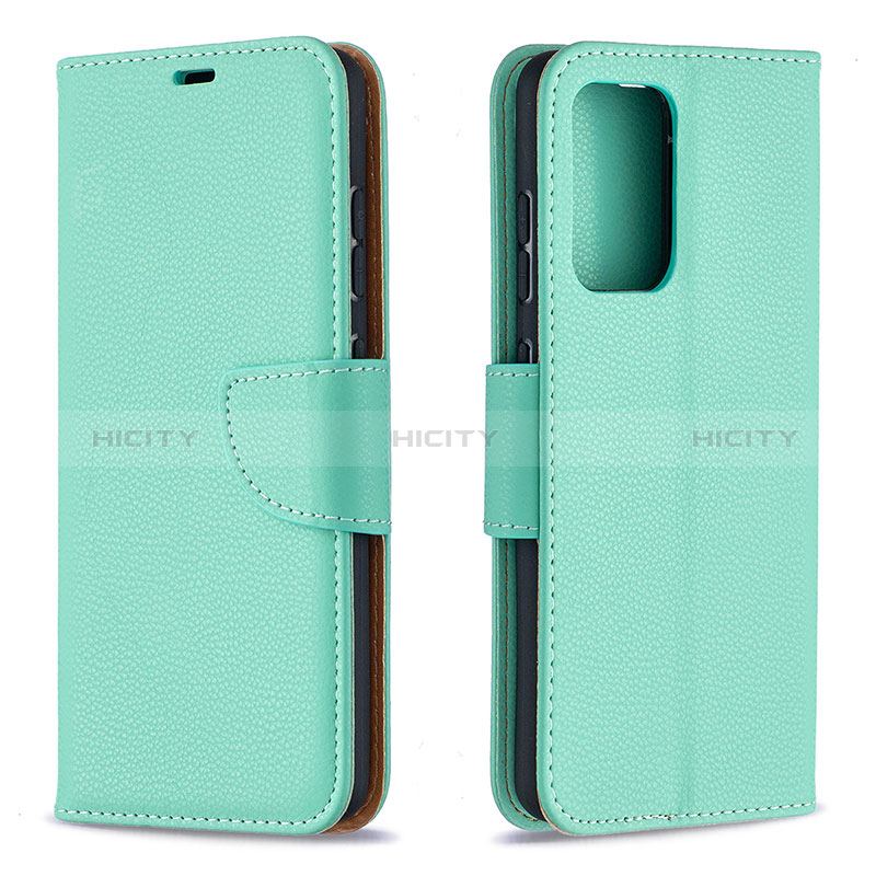 Coque Portefeuille Livre Cuir Etui Clapet B06F pour Samsung Galaxy A52s 5G Vert Plus