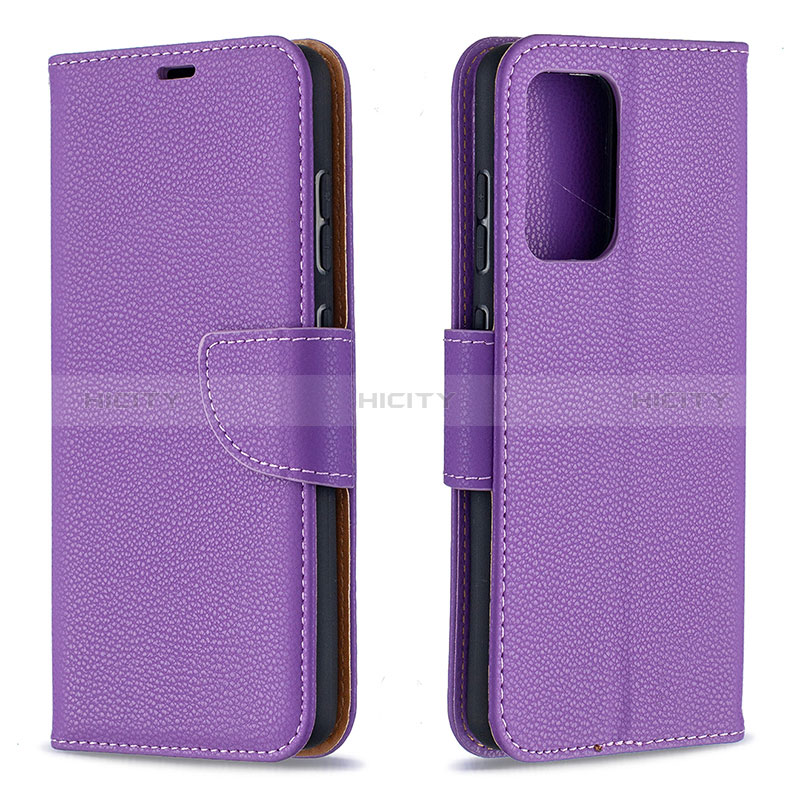 Coque Portefeuille Livre Cuir Etui Clapet B06F pour Samsung Galaxy A52s 5G Violet Plus