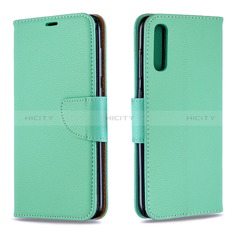 Coque Portefeuille Livre Cuir Etui Clapet B06F pour Samsung Galaxy A70 Vert Plus