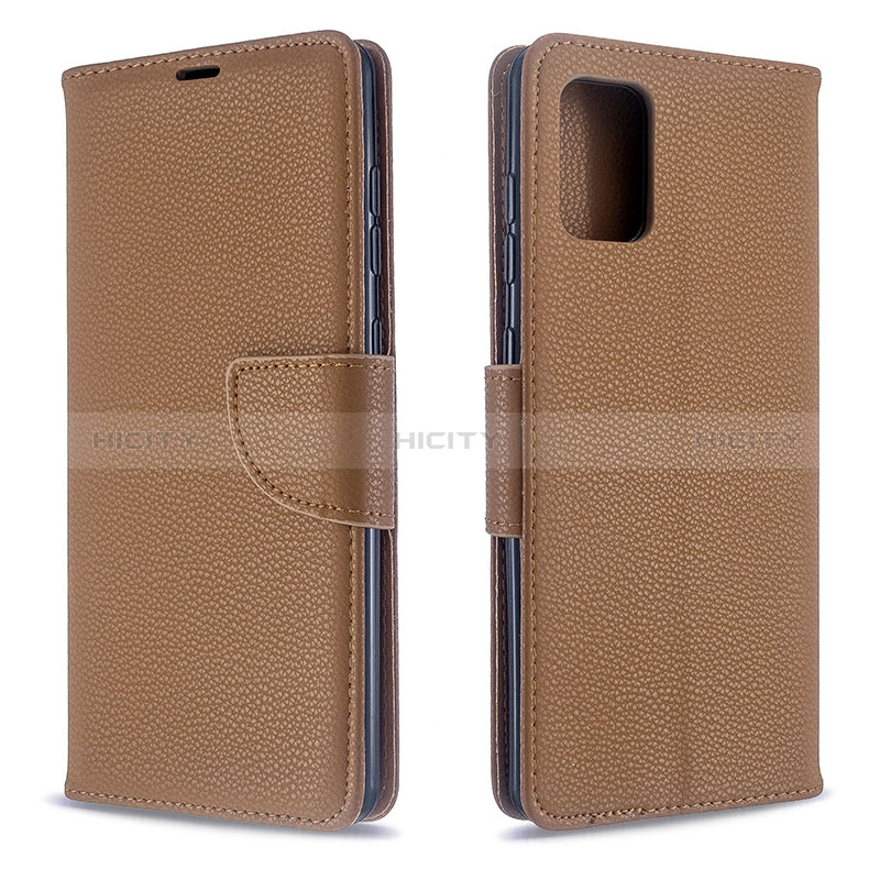 Coque Portefeuille Livre Cuir Etui Clapet B06F pour Samsung Galaxy A71 5G Marron Plus