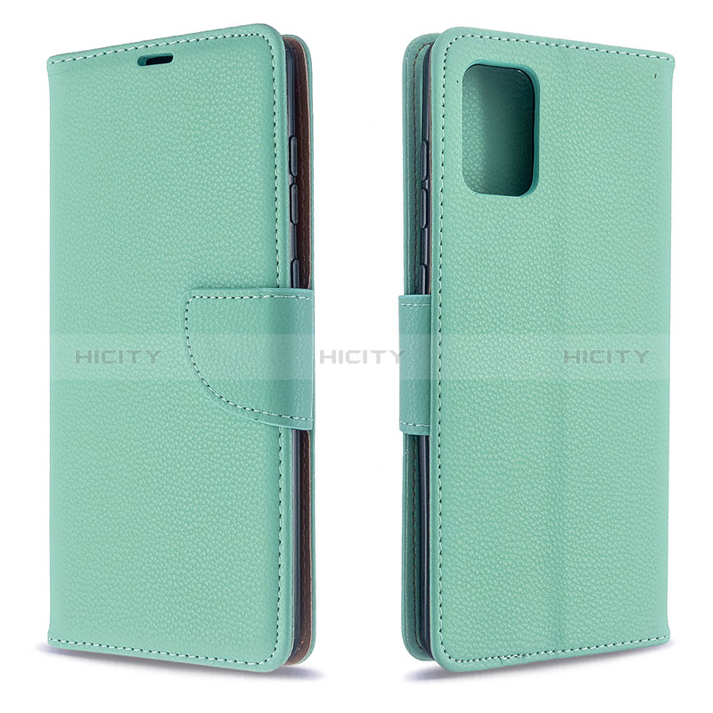 Coque Portefeuille Livre Cuir Etui Clapet B06F pour Samsung Galaxy A71 5G Vert Plus