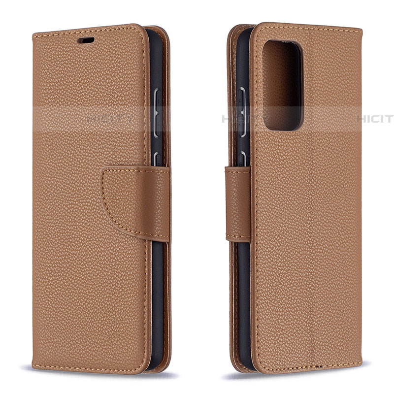 Coque Portefeuille Livre Cuir Etui Clapet B06F pour Samsung Galaxy A72 5G Marron Plus