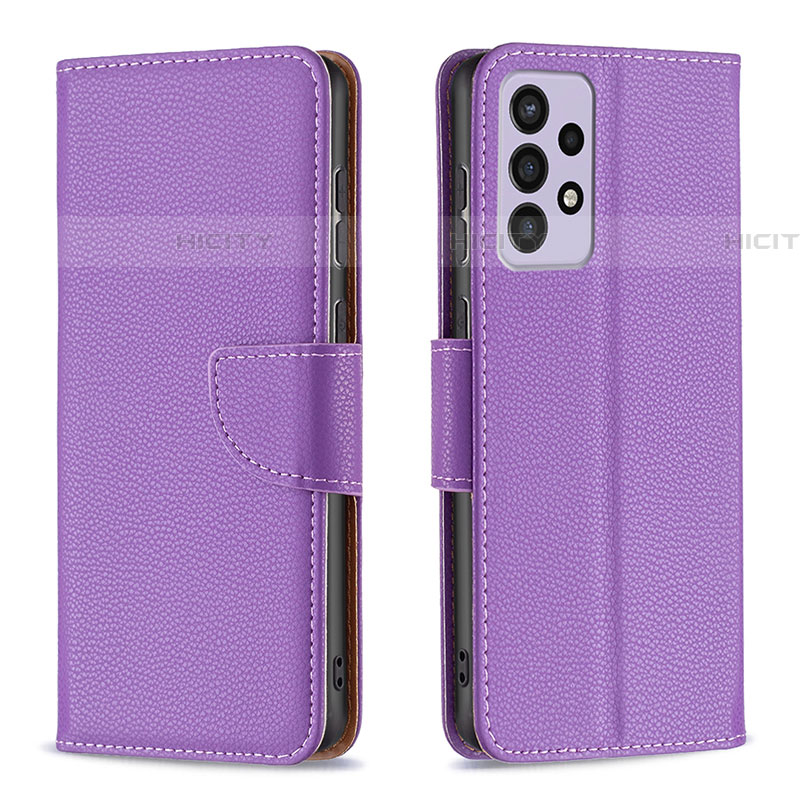 Coque Portefeuille Livre Cuir Etui Clapet B06F pour Samsung Galaxy A73 5G Violet Plus