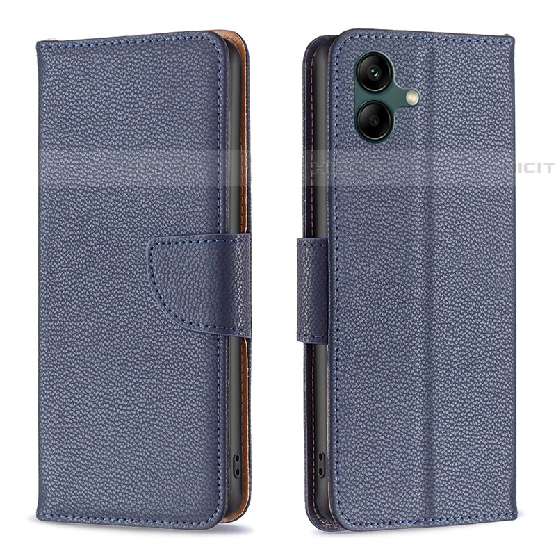 Coque Portefeuille Livre Cuir Etui Clapet B06F pour Samsung Galaxy F14 5G Bleu Plus