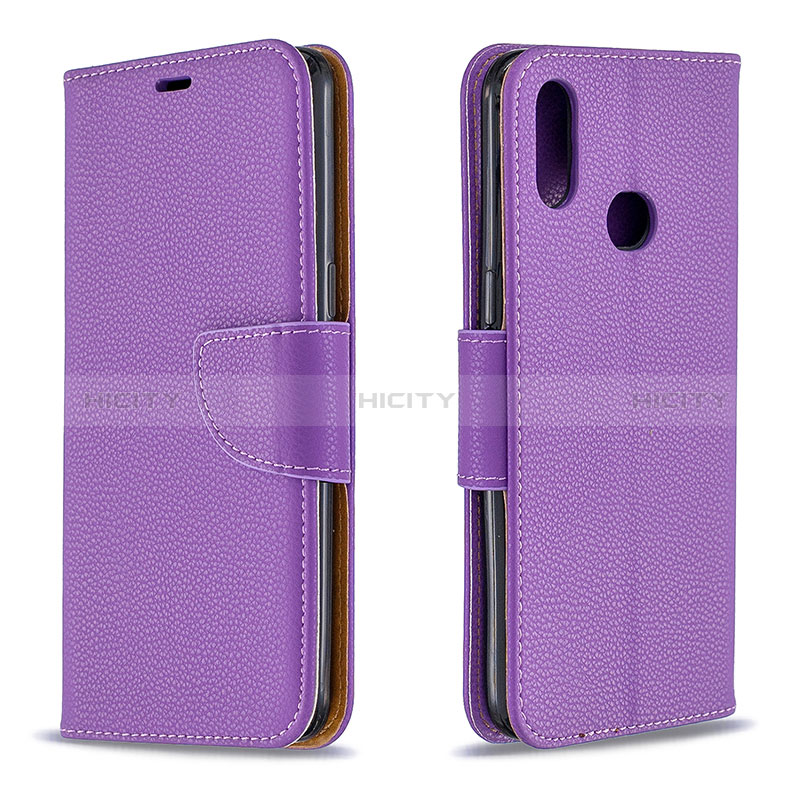 Coque Portefeuille Livre Cuir Etui Clapet B06F pour Samsung Galaxy M01s Violet Plus