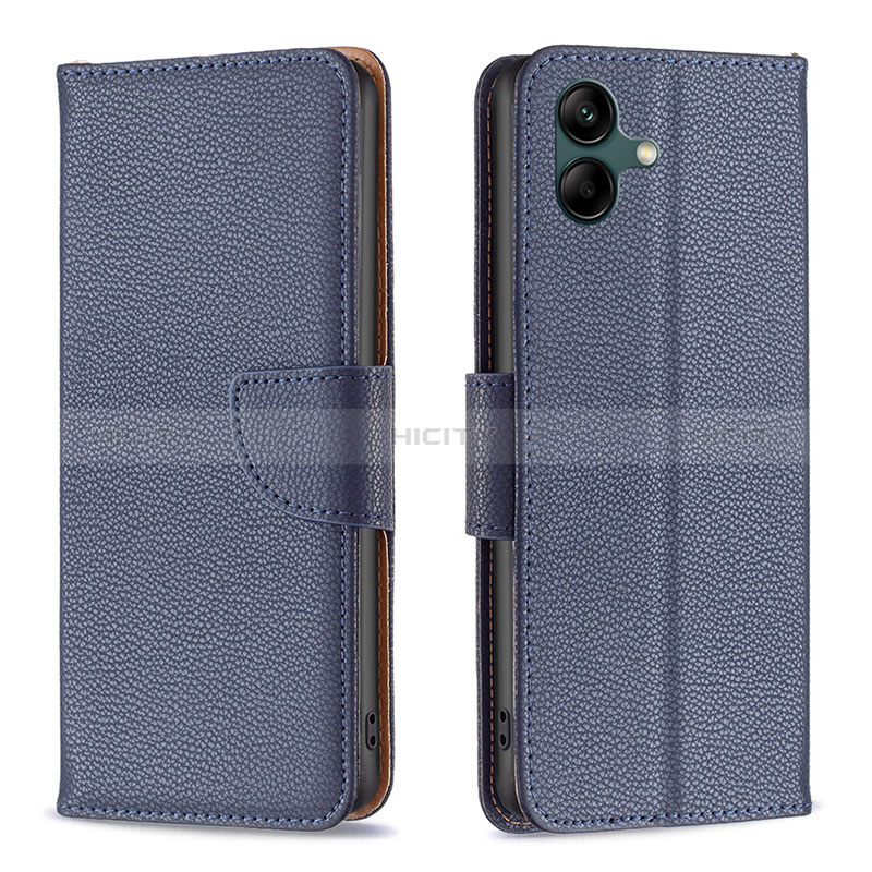 Coque Portefeuille Livre Cuir Etui Clapet B06F pour Samsung Galaxy M04 Bleu Plus