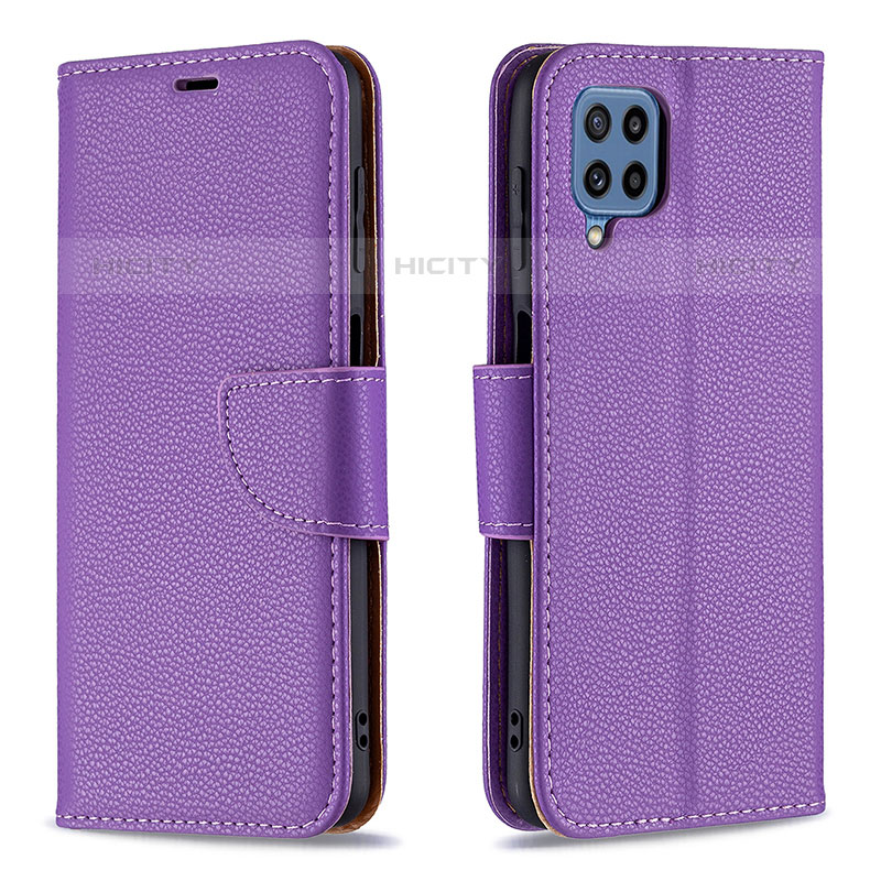 Coque Portefeuille Livre Cuir Etui Clapet B06F pour Samsung Galaxy M32 4G Violet Plus