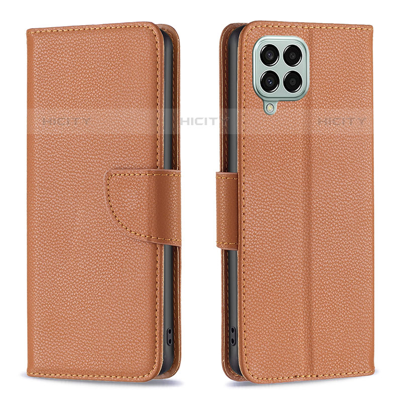 Coque Portefeuille Livre Cuir Etui Clapet B06F pour Samsung Galaxy M33 5G Marron Plus