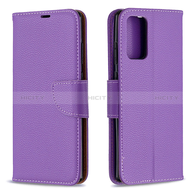 Coque Portefeuille Livre Cuir Etui Clapet B06F pour Samsung Galaxy Note 20 5G Violet Plus