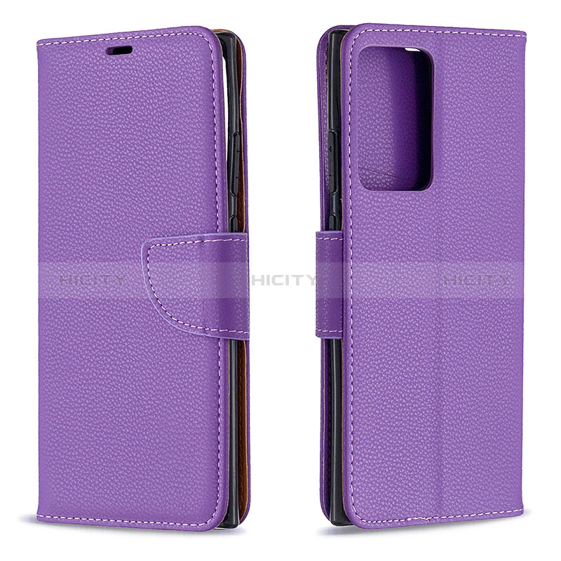 Coque Portefeuille Livre Cuir Etui Clapet B06F pour Samsung Galaxy Note 20 Ultra 5G Violet Plus