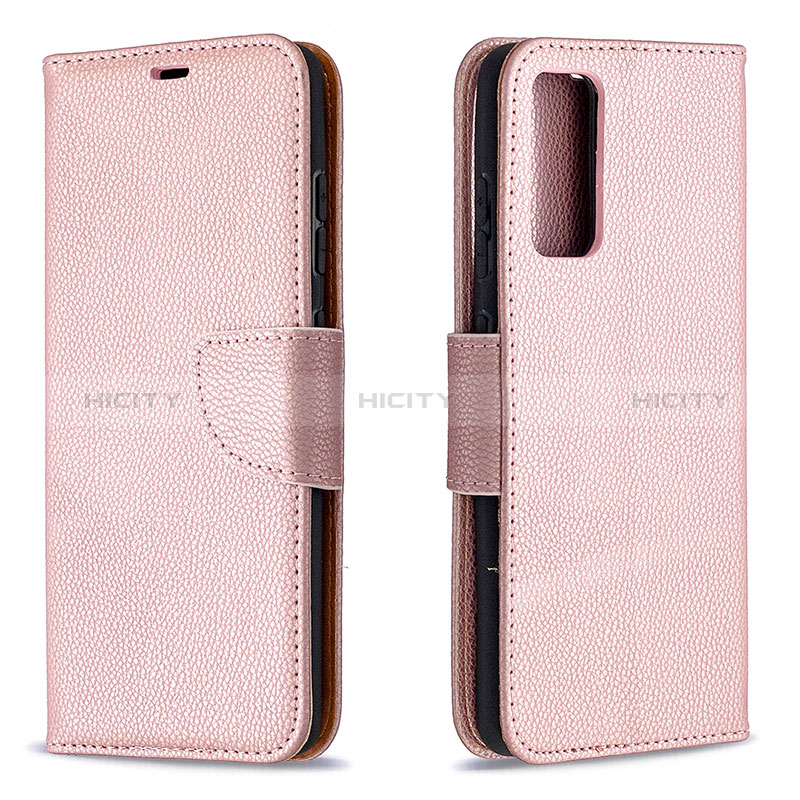 Coque Portefeuille Livre Cuir Etui Clapet B06F pour Samsung Galaxy S20 FE 5G Or Rose Plus