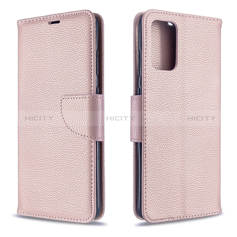 Coque Portefeuille Livre Cuir Etui Clapet B06F pour Samsung Galaxy S20 Or Rose Plus