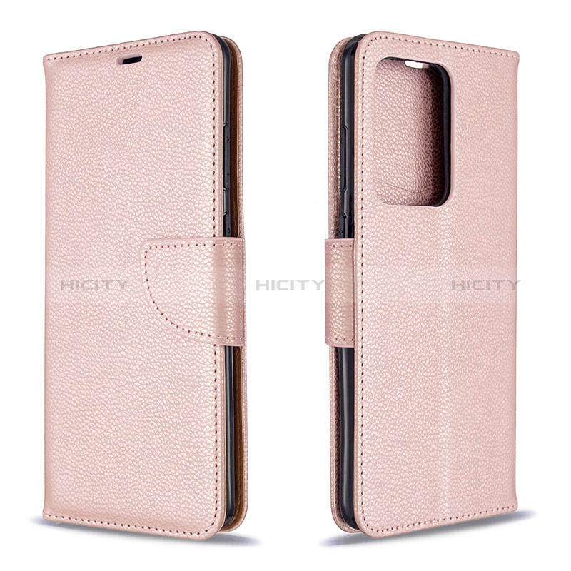 Coque Portefeuille Livre Cuir Etui Clapet B06F pour Samsung Galaxy S20 Plus 5G Or Rose Plus