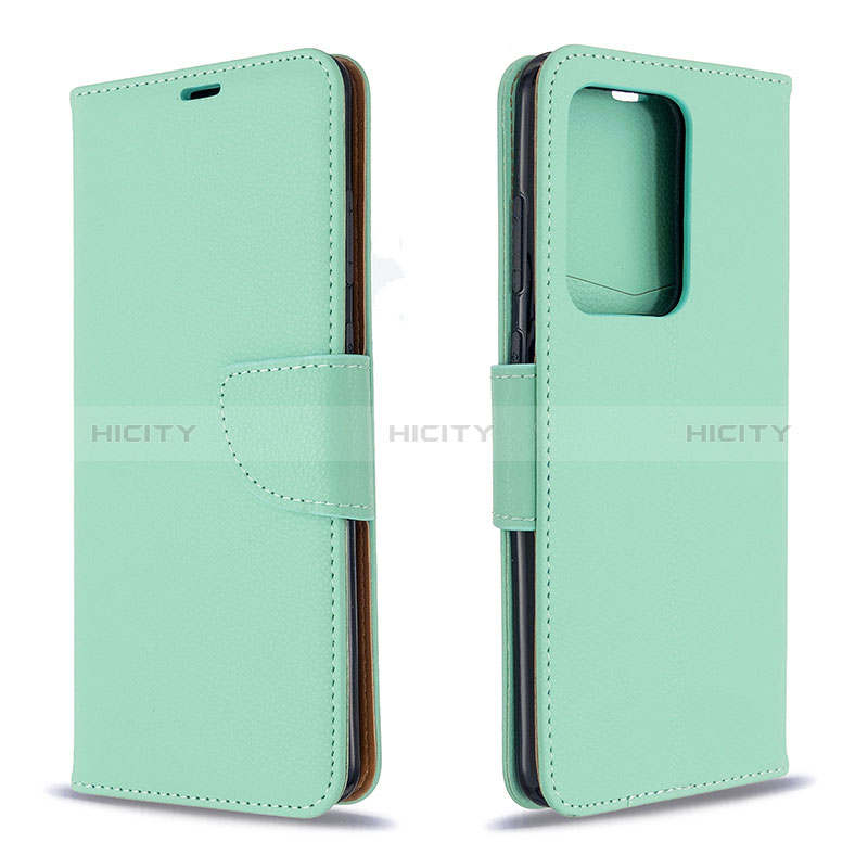 Coque Portefeuille Livre Cuir Etui Clapet B06F pour Samsung Galaxy S20 Plus 5G Vert Plus