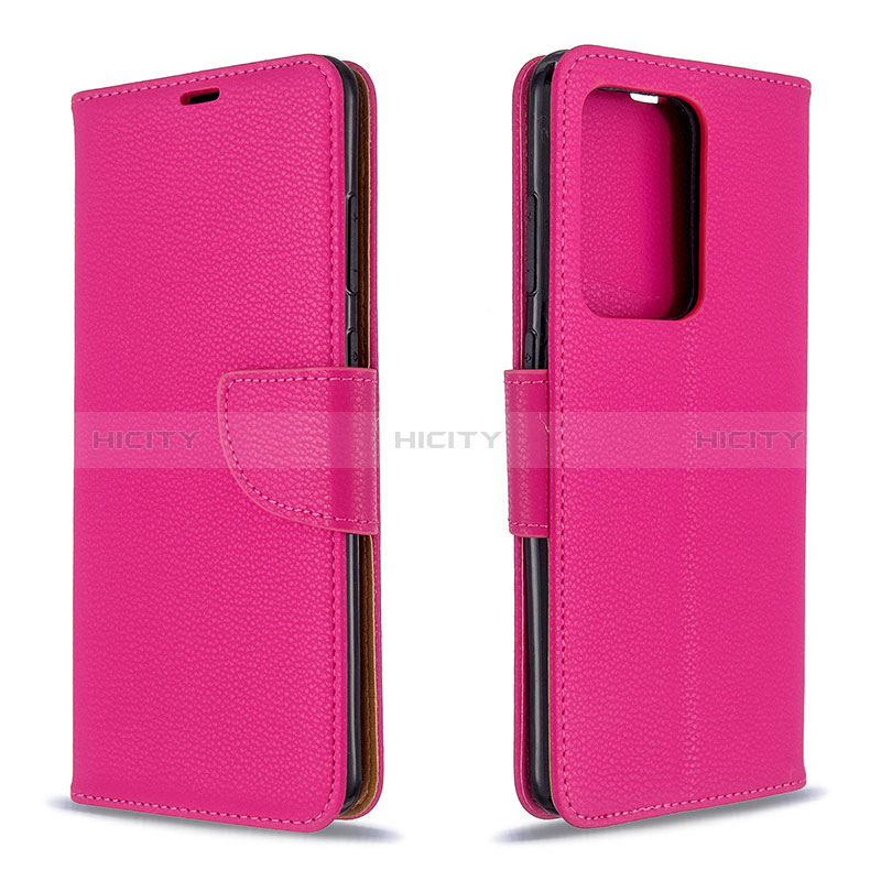 Coque Portefeuille Livre Cuir Etui Clapet B06F pour Samsung Galaxy S20 Plus Rose Rouge Plus