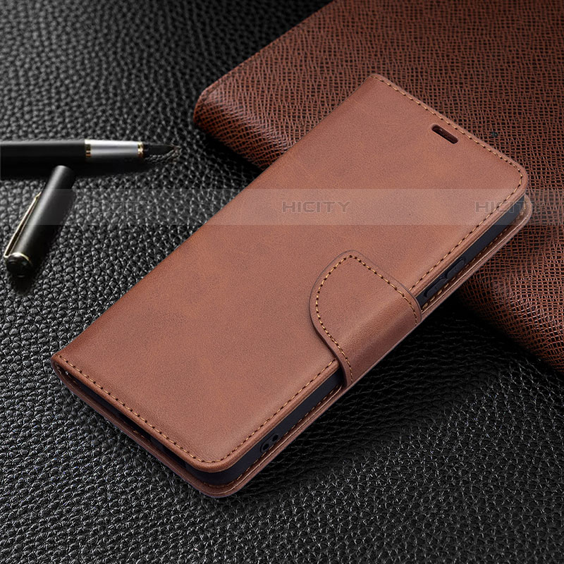 Coque Portefeuille Livre Cuir Etui Clapet B06F pour Samsung Galaxy S21 5G Marron Plus