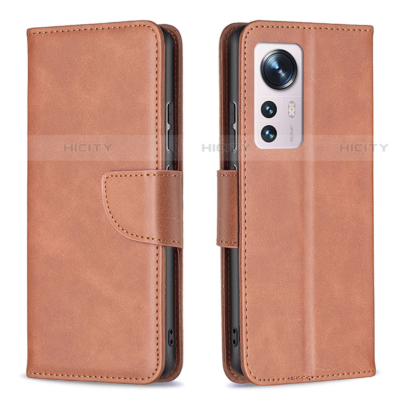 Coque Portefeuille Livre Cuir Etui Clapet B06F pour Xiaomi Mi 12 Pro 5G Marron Plus