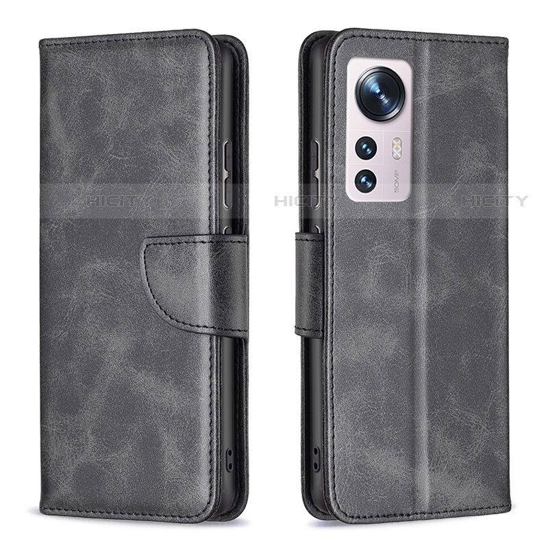 Coque Portefeuille Livre Cuir Etui Clapet B06F pour Xiaomi Mi 12 Pro 5G Noir Plus