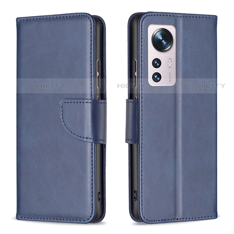 Coque Portefeuille Livre Cuir Etui Clapet B06F pour Xiaomi Mi 12S 5G Bleu Plus