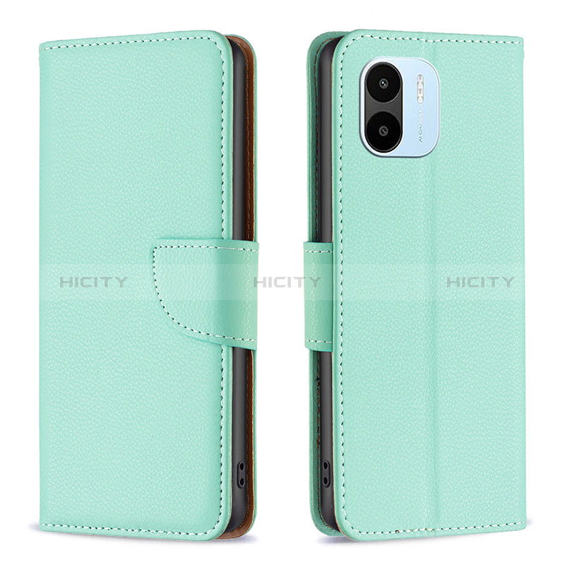 Coque Portefeuille Livre Cuir Etui Clapet B06F pour Xiaomi Poco C50 Vert Plus