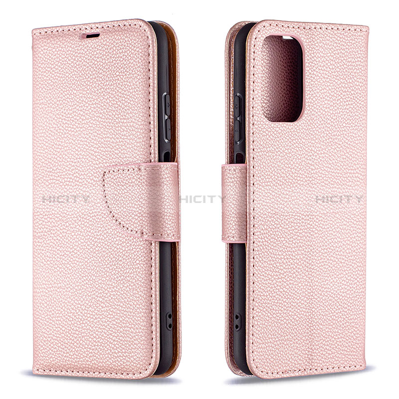 Coque Portefeuille Livre Cuir Etui Clapet B06F pour Xiaomi Poco M5S Or Rose Plus